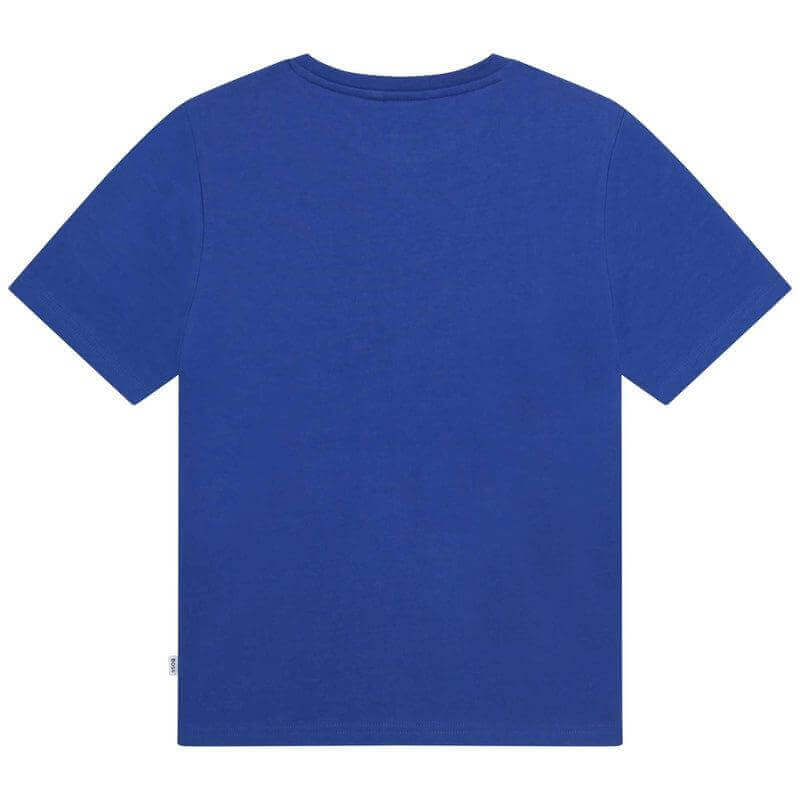 BOSS Boys Blue Logo Short Sleeve T-shirt BOSS Boys Blue Logo Short Sleeve T-shirt