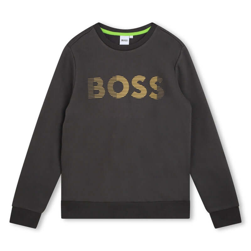 BOSS Boys Grey Sweatshirt BOSS Boys Grey Sweatshirt