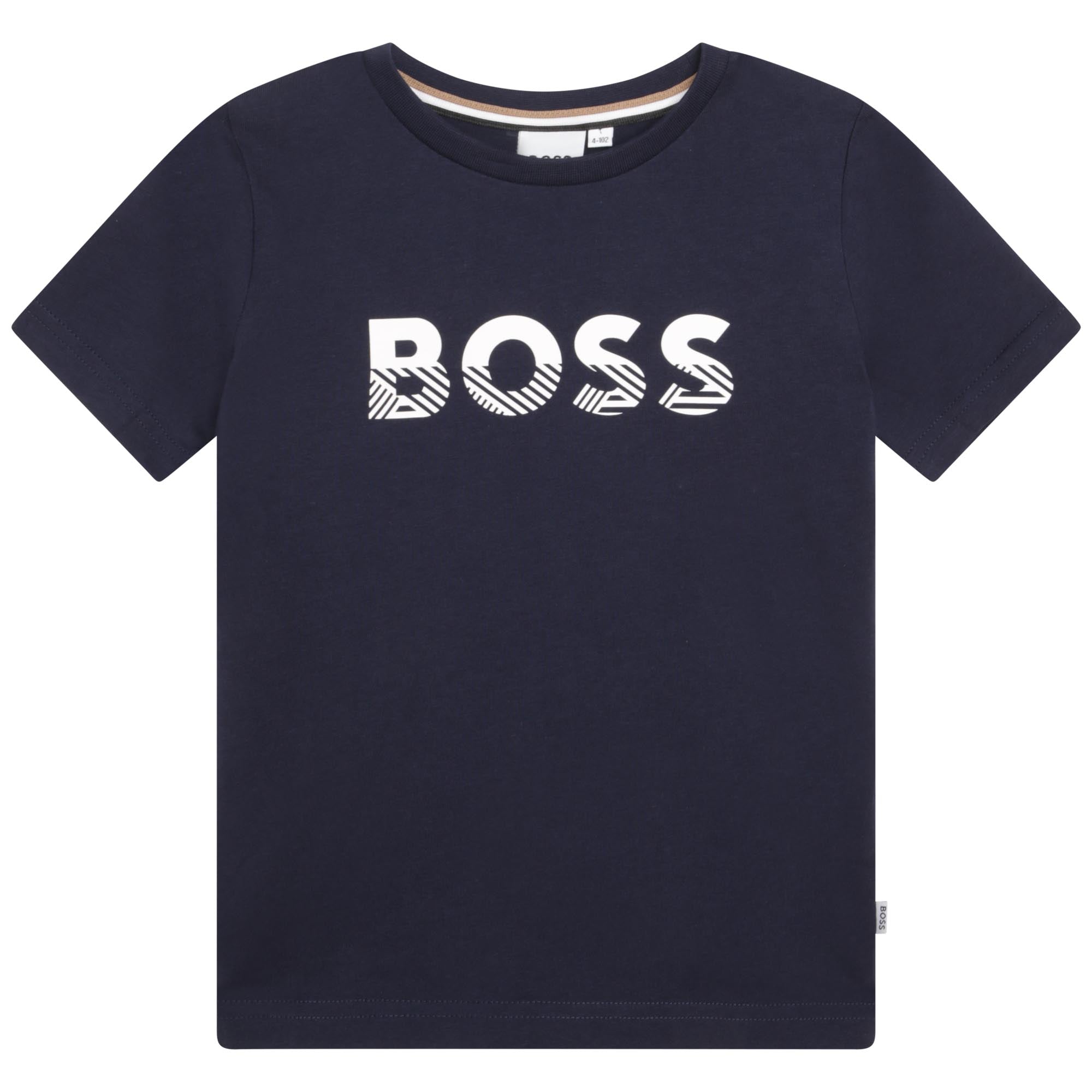 BOSS Boys Navy Logo Short Sleeve T-Shirt BOSS Boys Navy Logo Short Sleeve T-Shirt