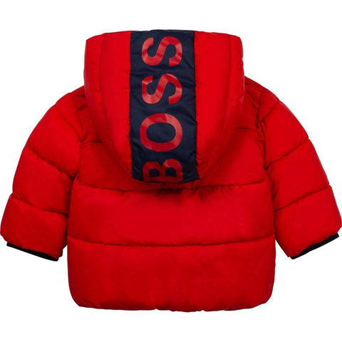 BOSS Boys Red Puffer Jacket BOSS Boys Red Puffer Jacket