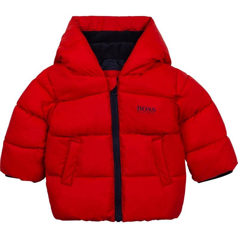 BOSS Boys Red Puffer Jacket BOSS Boys Red Puffer Jacket