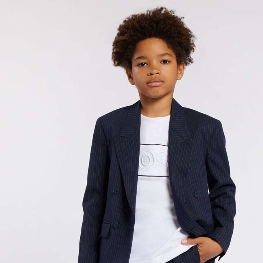 BOSS Boys White Logo Short Sleeve T-Shirt BOSS Boys White Logo Short Sleeve T-Shirt