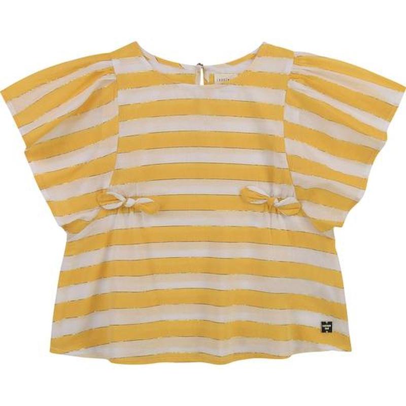 Carrement Beau Girls Yellow Stripe Blouse Carrement Beau Girls Yellow Stripe Blouse