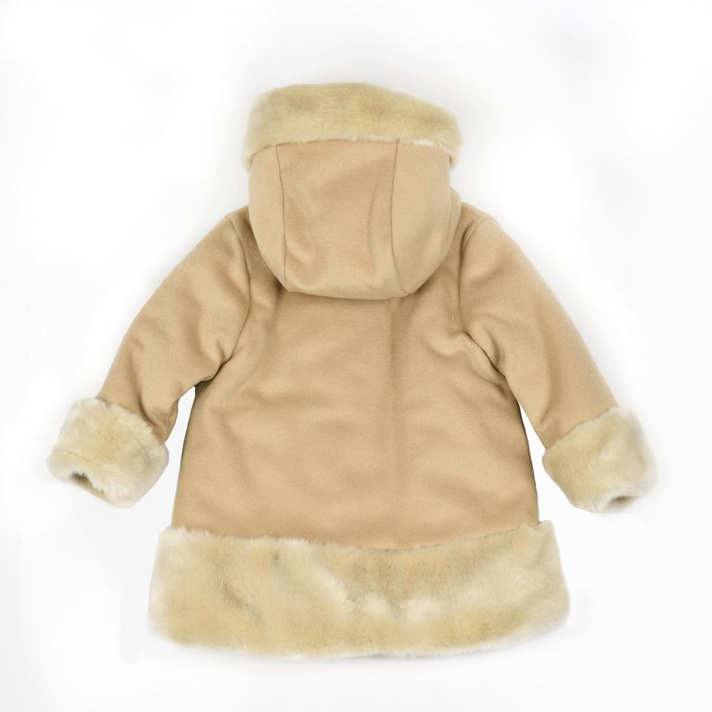 Chloe Beige Faux Fur Trim Coat Chloe Beige Faux Fur Trim Coat