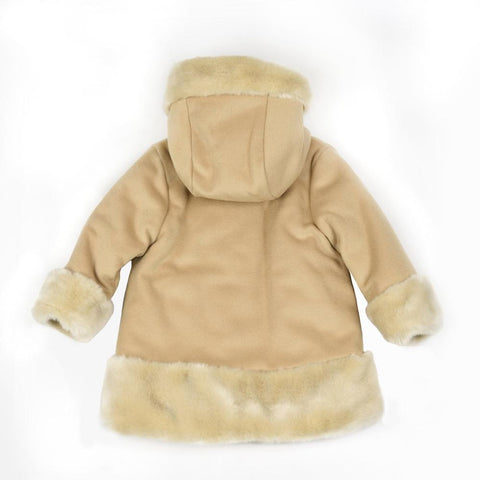Chloe Beige Faux Fur Trim Coat Chloe Beige Faux Fur Trim Coat