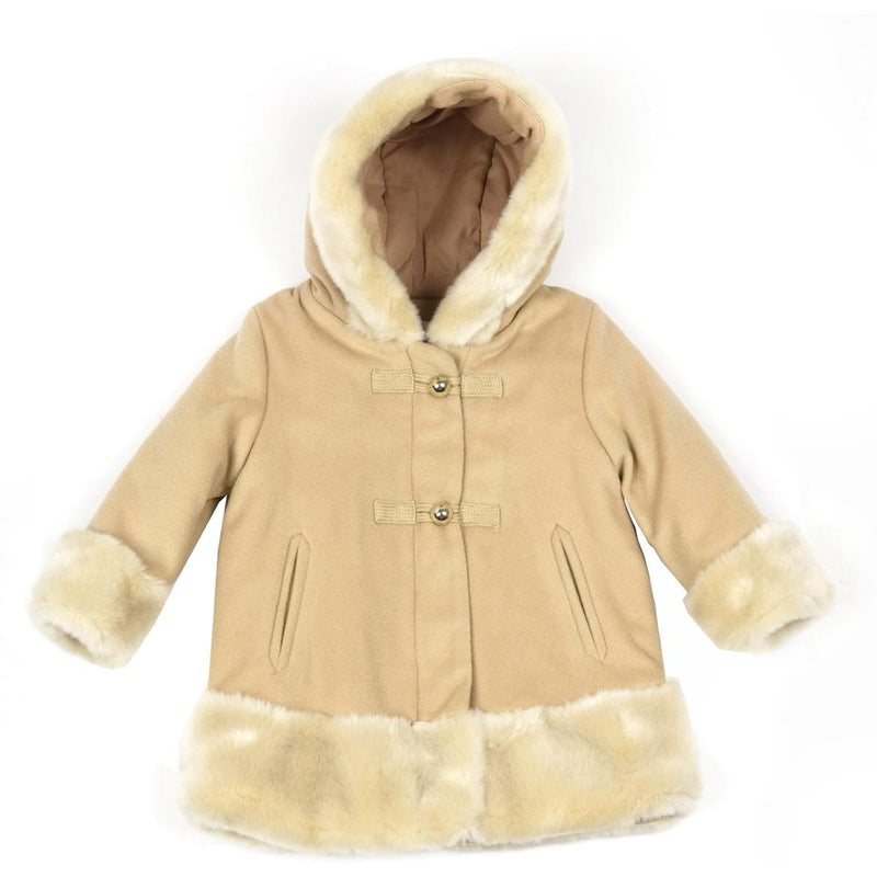 Chloe Beige Faux Fur Trim Coat Chloe Beige Faux Fur Trim Coat