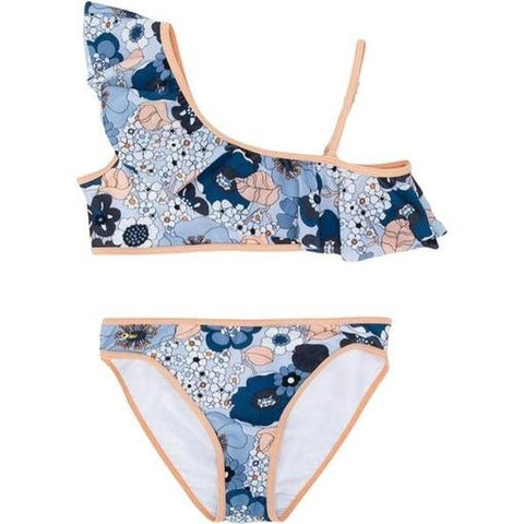 Chloe Girls Blue & Peach Floral Bikini Chloe Girls Blue & Peach Floral Bikini