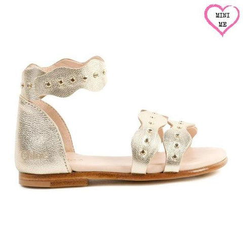 Chloe Girls Gold Leather Sandals Chloe Girls Gold Leather Sandals