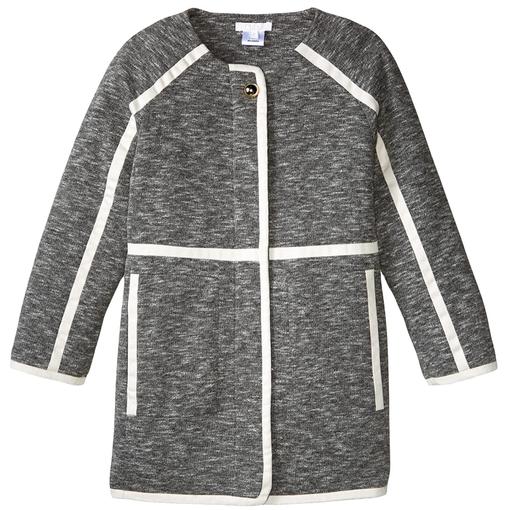 Chloe Girls Grey Contrast Coat Chloe Girls Grey Contrast Coat