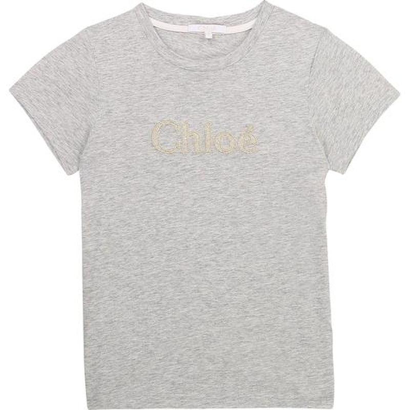 Chloe Girls Grey Logo T-shirt Chloe Girls Grey Logo T-shirt