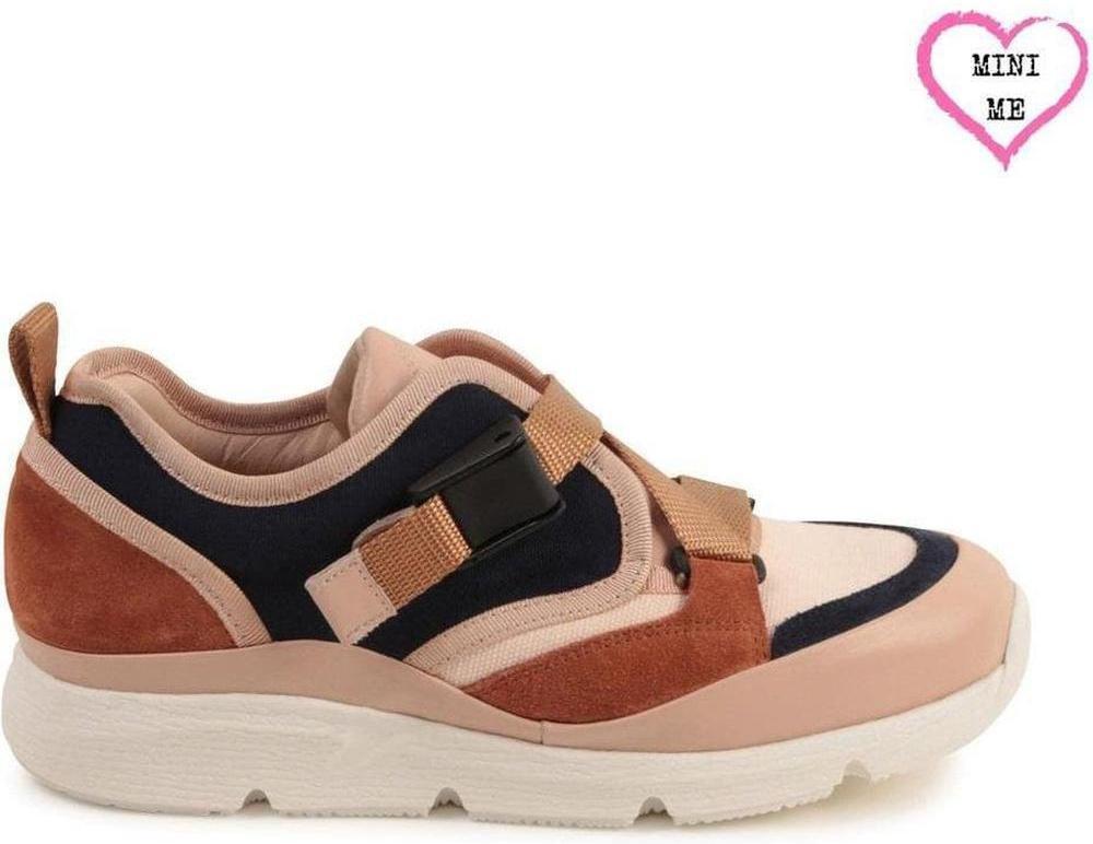 Chloe Girls Pink & Navy Sonnie Trainers Chloe Girls Pink & Navy Sonnie Trainers
