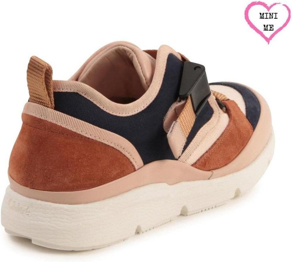 Chloe Girls Pink & Navy Sonnie Trainers Chloe Girls Pink & Navy Sonnie Trainers