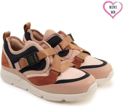 Chloe Girls Pink & Navy Sonnie Trainers Chloe Girls Pink & Navy Sonnie Trainers