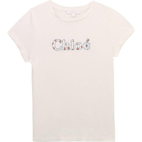 Chloe Girls White Logo T-shirt Chloe Girls White Logo T-shirt