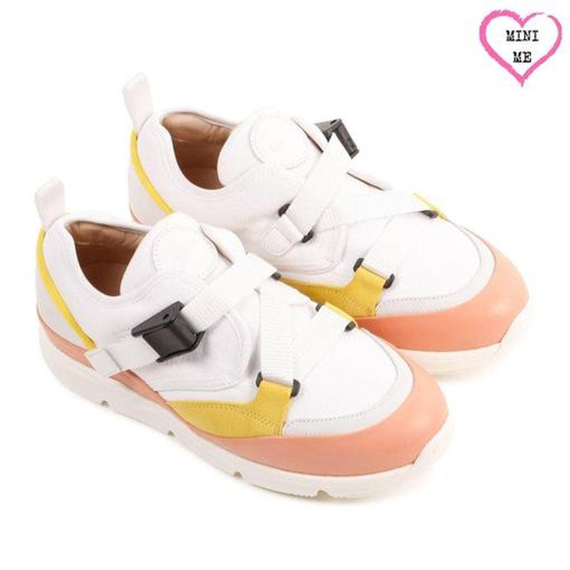 Chloe Girls White Multi Sonnie Trainers Chloe Girls White Multi Sonnie Trainers