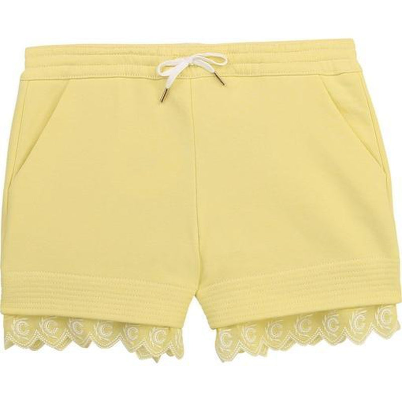 Chloe Girls Yellow Cotton Jersey Shorts Chloe Girls Yellow Cotton Jersey Shorts