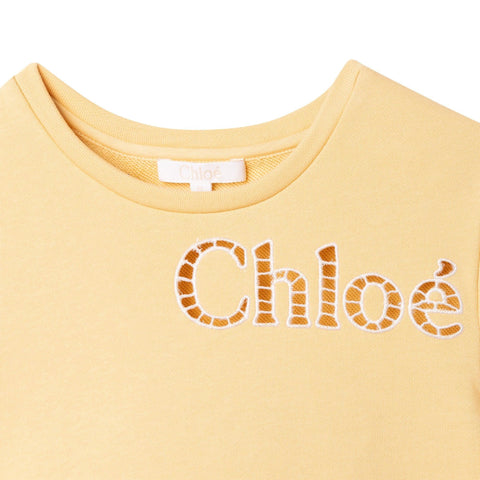 Chloe Girls Yellow Short Sleeved Sweatshirt Chloe Girls Yellow Short Sleeved Sweatshirt