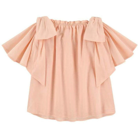 Chloe Peach Dress With Bows Chloe Peach Dress With Bows