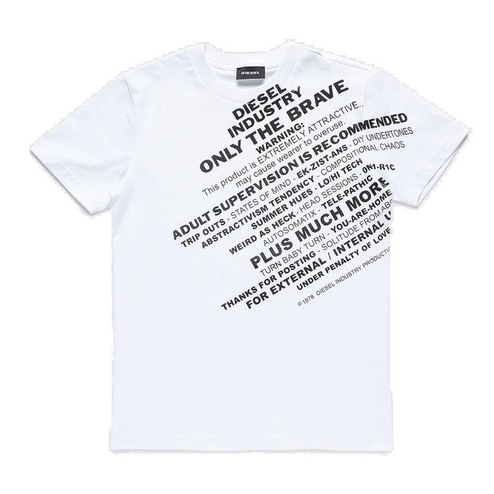 Diesel Boys White Brave T-Shirt Diesel Boys White Brave T-Shirt