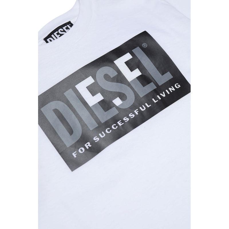 Diesel Boys White Patch Logo T-Shirt Diesel Boys White Patch Logo T-Shirt