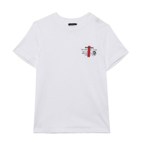 Diesel Boys White 'Successful Living' T-Shirt Diesel Boys White 'Successful Living' T-Shirt