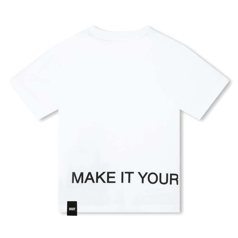 DKNY Boys White Short Sleeve T-Shirt DKNY Boys White Short Sleeve T-Shirt