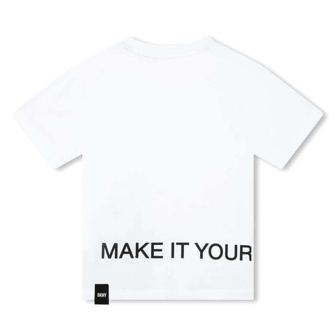 DKNY Boys White Short Sleeve T-Shirt DKNY Boys White Short Sleeve T-Shirt
