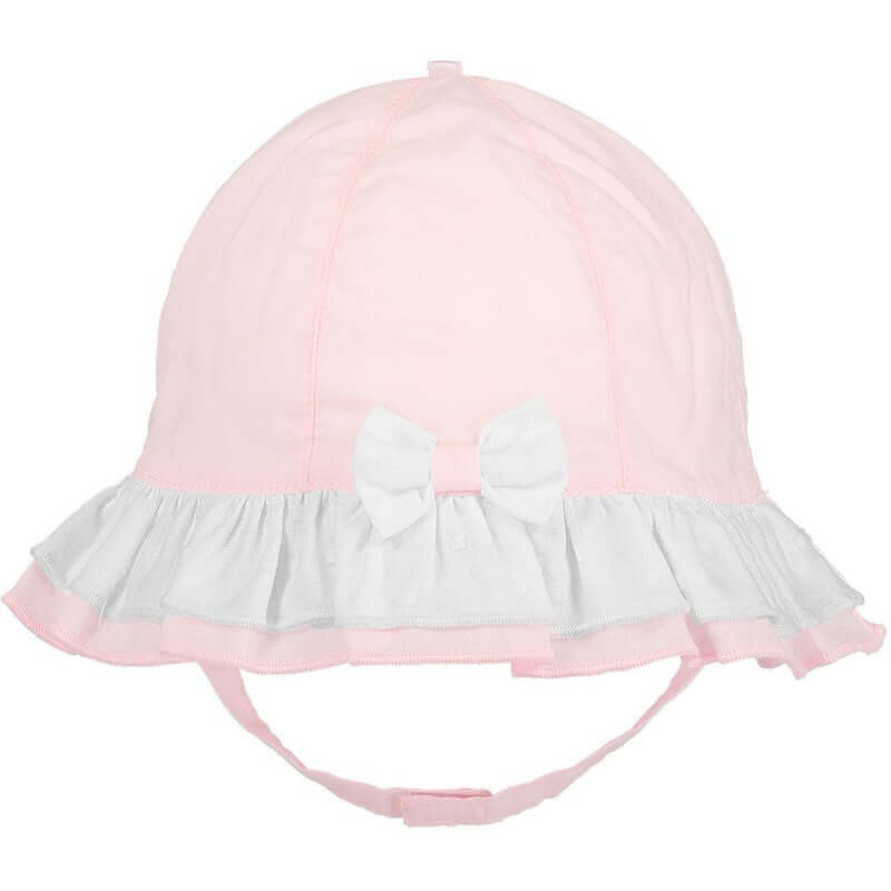 Emile Et Rose Girls Pink Embroided Sun Hat Emile Et Rose Girls Pink Embroided Sun Hat