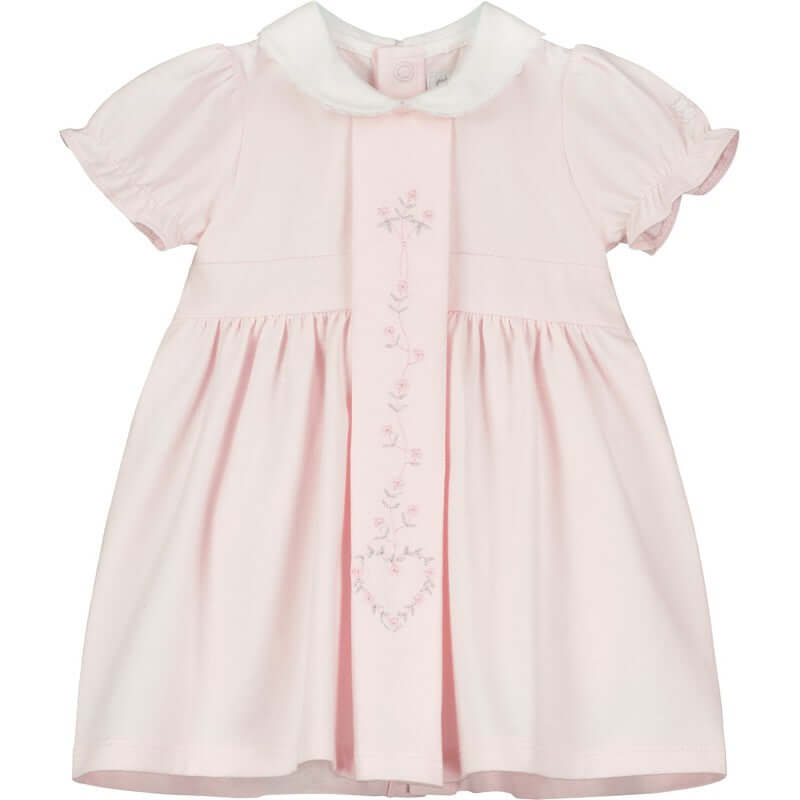 Emile Et Rose Girls Pink Knitted Floral Dress Emile Et Rose Girls Pink Knitted Floral Dress