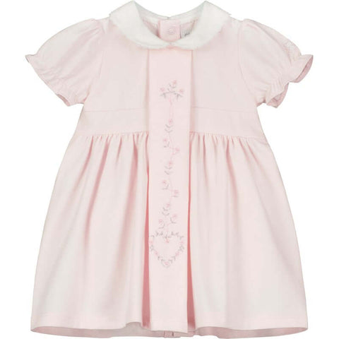 Emile Et Rose Girls Pink Knitted Floral Dress Emile Et Rose Girls Pink Knitted Floral Dress