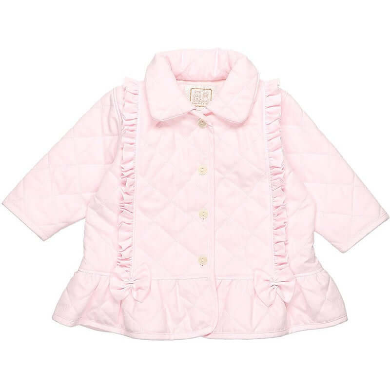 Emile Et Rose Girls Pink Quilted Peplum Jacket Emile Et Rose Girls Pink Quilted Peplum Jacket