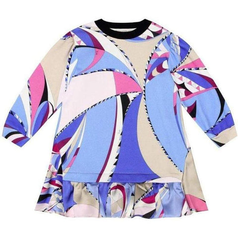 Emilio Pucci Girls Blue & Fuchsia Dress Emilio Pucci Girls Blue & Fuchsia Dress