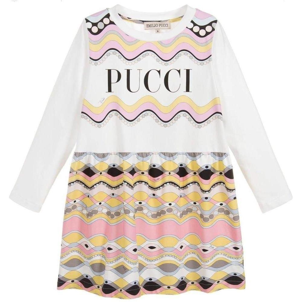 Emilio Pucci Girls Ivory & Pink Dress Emilio Pucci Girls Ivory & Pink Dress