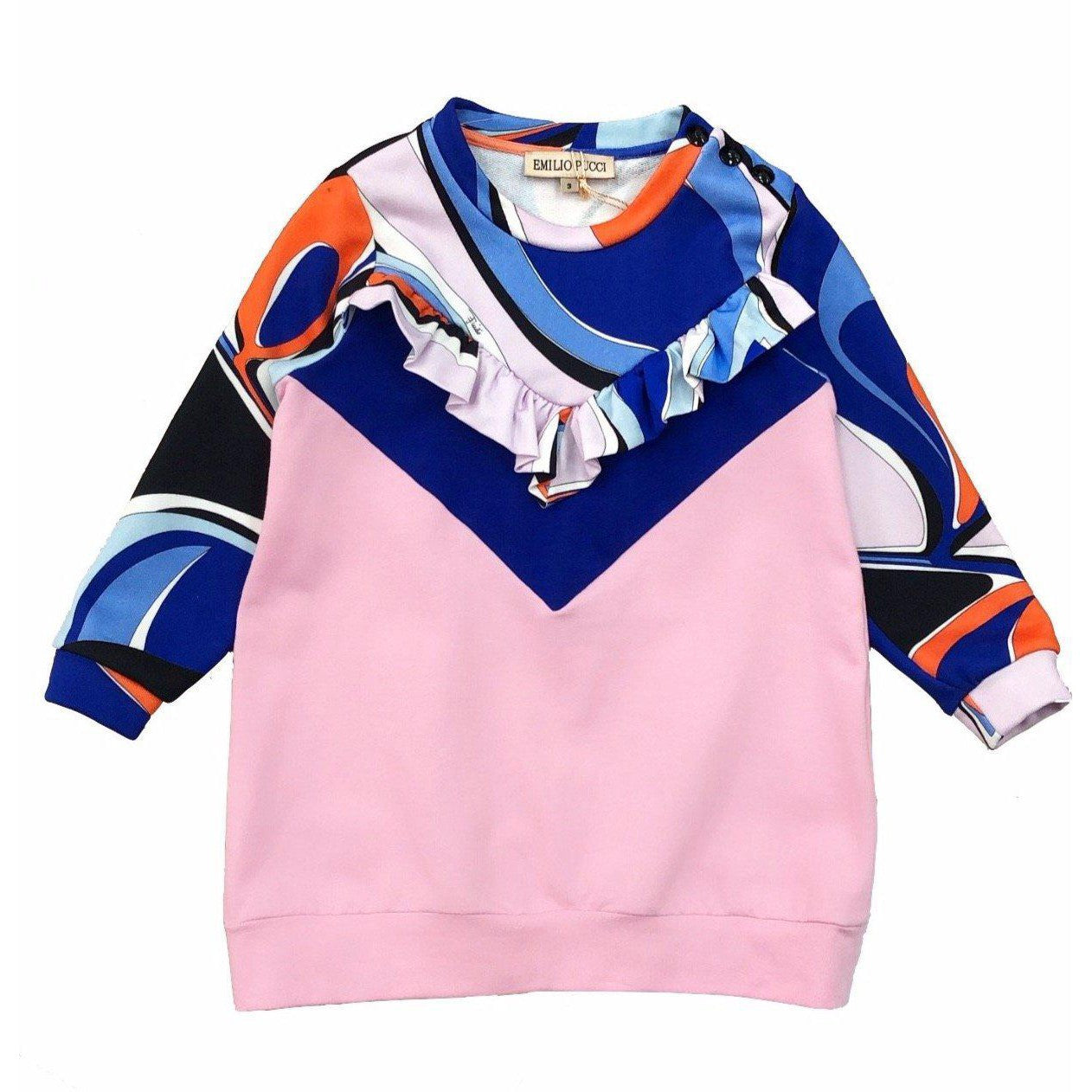 Emilio Pucci Girls Lilac and Pink Pattern Dress Emilio Pucci Girls Lilac and Pink Pattern Dress