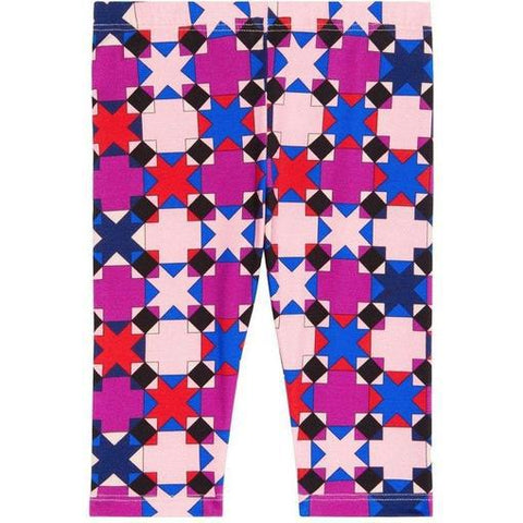 Emilio Pucci Girls Pink Geometric Leggings Emilio Pucci Girls Pink Geometric Leggings