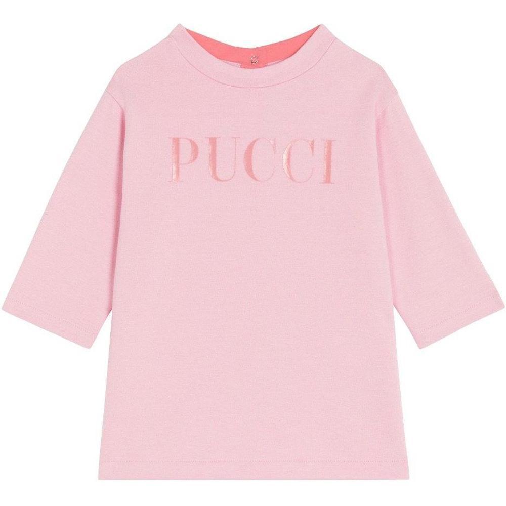 Emilio Pucci Girls Pink Logo Dress Emilio Pucci Girls Pink Logo Dress