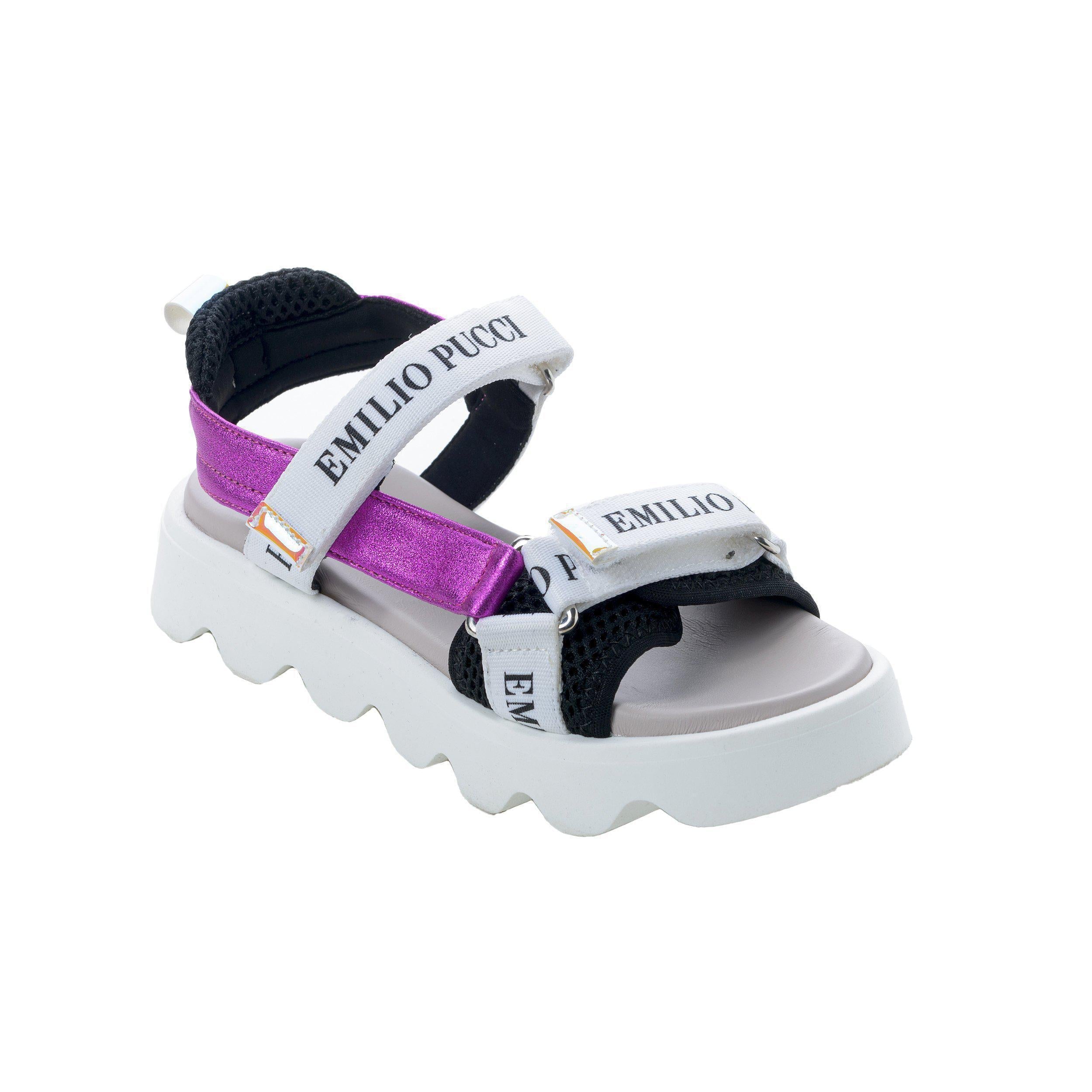 Emilio Pucci Girls Pink Logo Sandals Emilio Pucci Girls Pink Logo Sandals