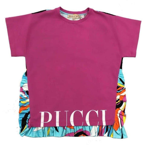 Emilio Pucci Girls Pink T-Shirt Emilio Pucci Girls Pink T-Shirt