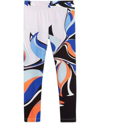 Emilio Pucci Girls Purple & Black Leggings Emilio Pucci Girls Purple & Black Leggings