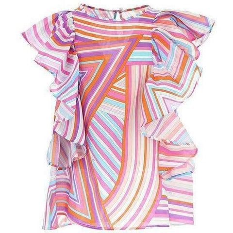 Emilio Pucci Girls Purple & Orange Top Emilio Pucci Girls Purple & Orange Top