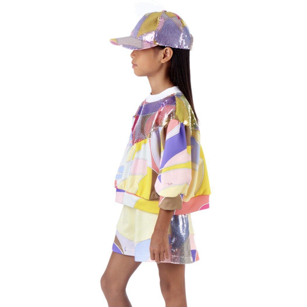 Emilio Pucci Girls Sequin Patterned Sweatshirt Emilio Pucci Girls Sequin Patterned Sweatshirt