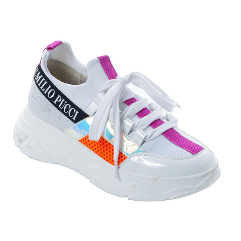 Emilio Pucci Girls White Logo Trainers Emilio Pucci Girls White Logo Trainers