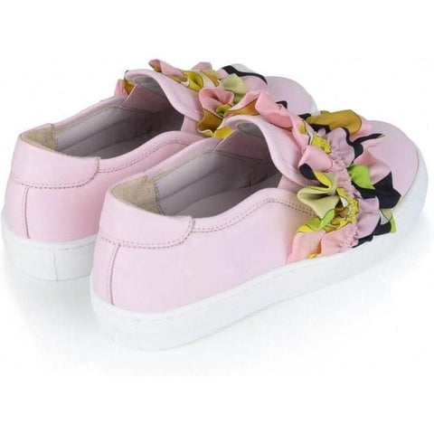 Emilio Pucci Pink Slip On Shoe with Frill Emilio Pucci Pink Slip On Shoe with Frill