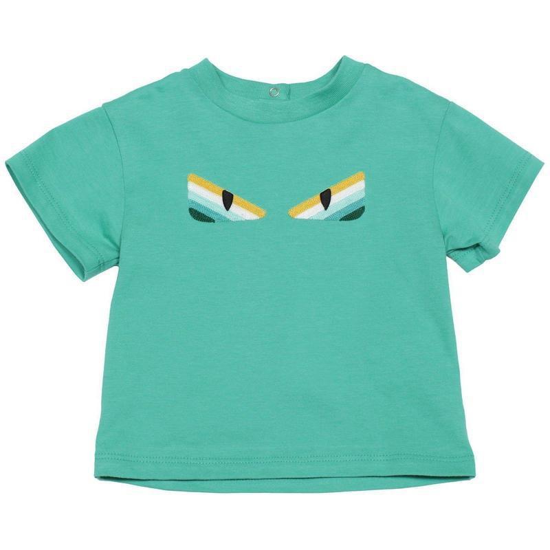 Fendi Baby Boys Green Eyes T-Shirt Fendi Baby Boys Green Eyes T-Shirt