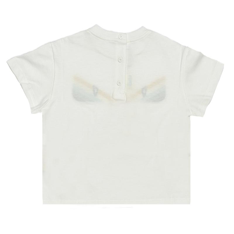 Fendi Baby Boys White Eyes T-Shirt Fendi Baby Boys White Eyes T-Shirt