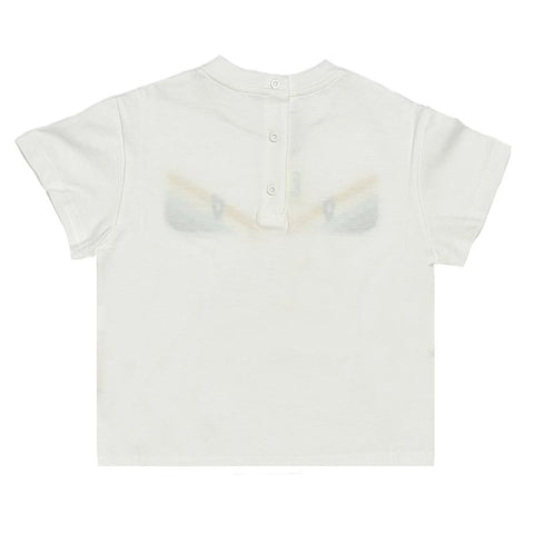 Fendi Baby Boys White Eyes T-Shirt Fendi Baby Boys White Eyes T-Shirt