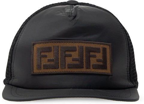 Fendi Boys Black FF Logo Cap Fendi Boys Black FF Logo Cap