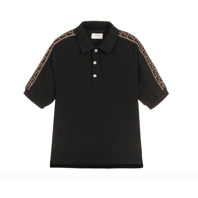 Fendi Boys Black Polo Shirt Fendi Boys Black Polo Shirt