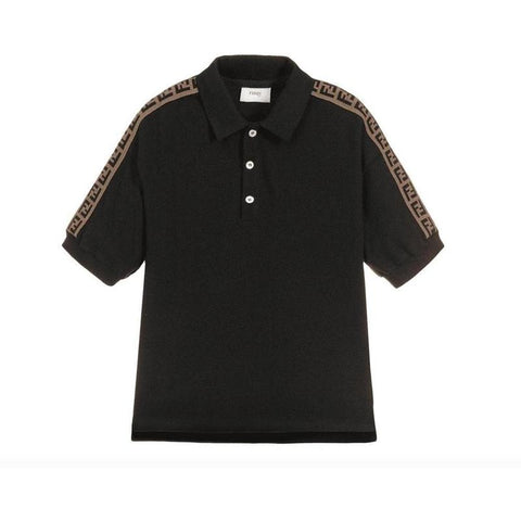 Fendi Boys Black Polo Shirt Fendi Boys Black Polo Shirt