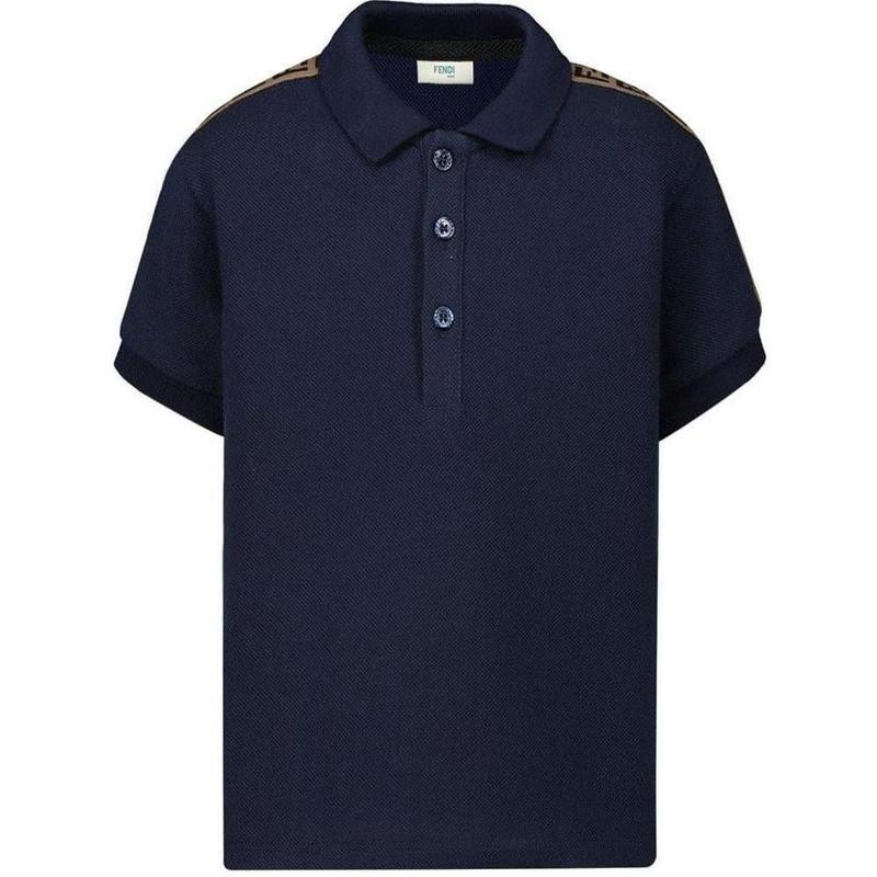 Fendi Boys Blue Polo Shirt Fendi Boys Blue Polo Shirt